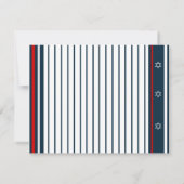 Carte De Correspondance Baseball Bar Mitzvah Merci (Dos)