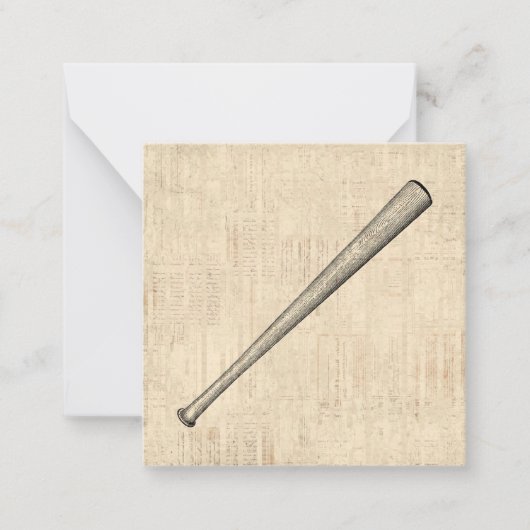 Carte De Correspondance Baseball Bat Sports Art Design (Devant)
