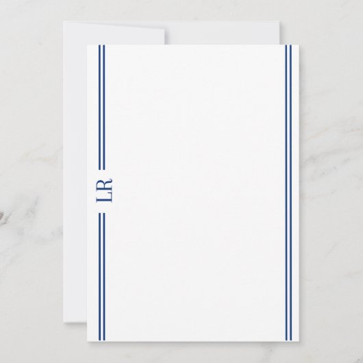 Carte De Correspondance Basic Monogram #3 Flat Note Card (Devant)