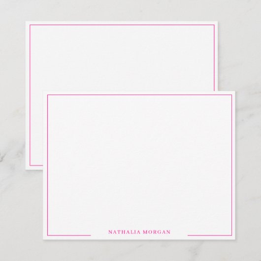 Carte De Correspondance Basique simple à chaud (Devant / Derrière)
