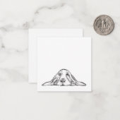 Carte De Correspondance basset blanc (Devant/Arrière en situation)