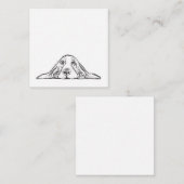 Carte De Correspondance basset blanc (Devant / Derrière)