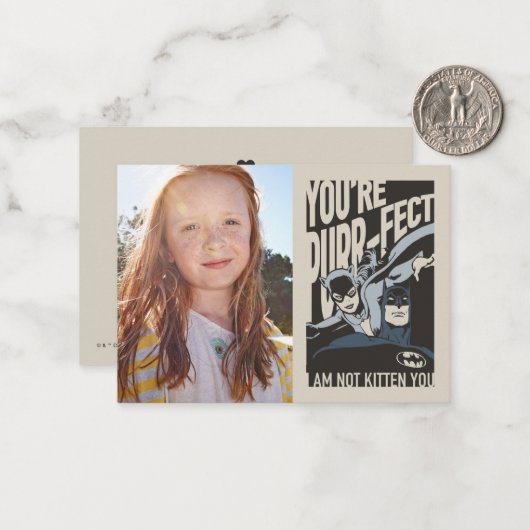 Carte De Correspondance Batman Valentine | Catwoman - Tu es parfaite (Devant/Arrière en situation)
