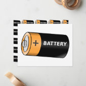 Carte De Correspondance Batterie (Devant/Arrière en situation)