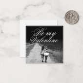 Carte De Correspondance Be My Valentine - côte à côte (Devant/Arrière en situation)