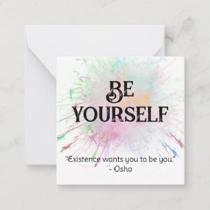 Carte De Correspondance *~* BE YOURSELF AP62 Osho Love Self Flat Note Card