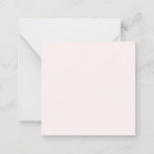 Carte De Correspondance Beau Blush Floral Pattern Merci bleu (Dos)