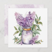 Carte De Correspondance Beau bouquet de violettes (Devant / Derrière)