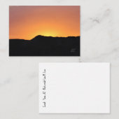 Carte De Correspondance Beau coucher de soleil du désert (Devant / Derrière)