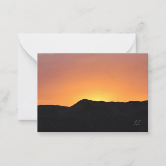 Carte De Correspondance Beau coucher de soleil du désert (Devant)