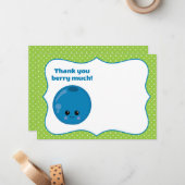 Carte De Correspondance Beau Merci Bleu Bleu beaucoup (Devant/Arrière en situation)