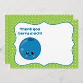 Carte De Correspondance Beau Merci Bleu Bleu beaucoup (Devant / Derrière)