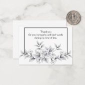 Carte De Correspondance Beau Merci pétale (Devant/Arrière en situation)