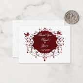 Carte De Correspondance Beau Merci Red Birds (Devant/Arrière en situation)