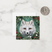 Carte De Correspondance Beau renard de Noël (Devant/Arrière en situation)