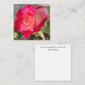 Carte De Correspondance Beau Rose (Devant / Derrière)