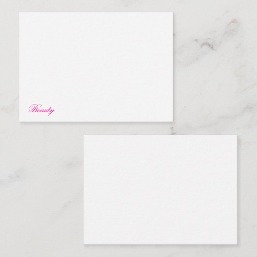 Carte De Correspondance Beauté (Devant / Derrière)