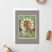 Carte De Correspondance Beauté Art Nouveau Exotique (Devant/Arrière en situation)