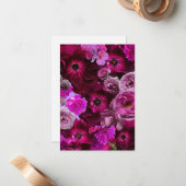 Carte De Correspondance Beautiful Purple Rose Collage (Devant/Arrière en situation)