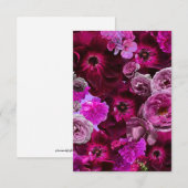Carte De Correspondance Beautiful Purple Rose Collage (Devant / Derrière)