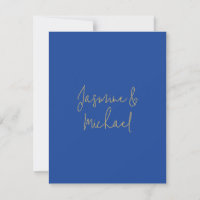 Beaux Noms De Couple Calligraphie Chic Bleu & Or