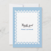 Carte De Correspondance Bébé Bleu Bow à pois & Classique et Charmant (Dos)