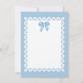 Carte De Correspondance Bébé Bleu Bow à pois & Classique et Charmant (Devant)