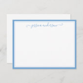 Carte De Correspondance Bébé clair Bleu Élégant Design Preppy Girly Script (Devant / Derrière)