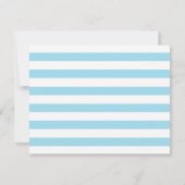 Carte De Correspondance Bébé clair Coeur bleu Feminine Script Girly Stripe (Dos)