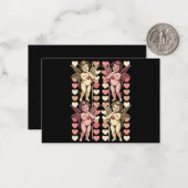 Carte De Correspondance Bébé Cupid Coquette arc Valentines rétros Jour (Devant/Arrière en situation)