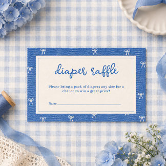 Carte De Correspondance Bébé en Jean Bleu Tirage au Sort Couches Bébé Show
