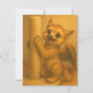 Carte De Correspondance Bébé mignon gros oeil griffin à gratter post imagi