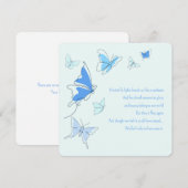 Carte De Correspondance Bébé Perte bébé Garçon Bleu Papillons Fils Sympath (Devant / Derrière)