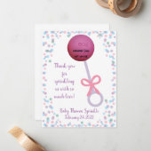 Carte De Correspondance Bébé Rattle douche/aspersion EOS faveur (Devant/Arrière en situation)