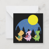 Carte De Correspondance Bébés Dinosaures Rentrent à l'École (Devant)