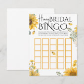 Carte De Correspondance Bee Honey Bridal Shower Bingo Game (Devant / Derrière)