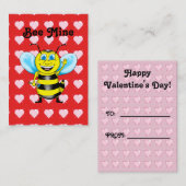 Carte De Correspondance Bee Mine Saint Valentin (Devant / Derrière)