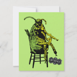 Carte De Correspondance Beetlejuice   Coléoptère dans un fauteuil
