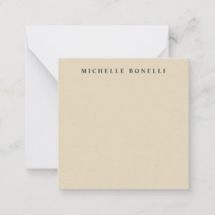 Carte De Correspondance Beige Classic Plat Professionnel