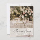 Carte De Correspondance Beige Pastel Élégant Merci souvenir (Devant)