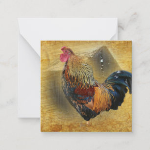 Carte De Correspondance Belle coop de poulet rôti et de grange rustique