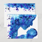 Carte De Correspondance Belle couleur d'eau Madonna et Child (Devant / Derrière)