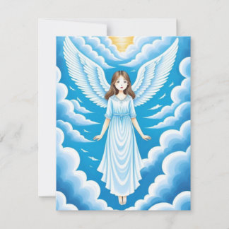 Carte De Correspondance Belle fille ange