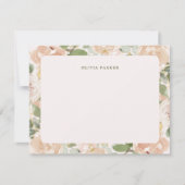 Carte De Correspondance Belle florale neutre et rose pâle (Devant)