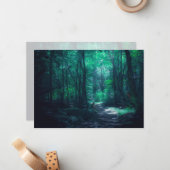 Carte De Correspondance Belle Forêt Enchantée Forêt Nature Photo (Devant/Arrière en situation)