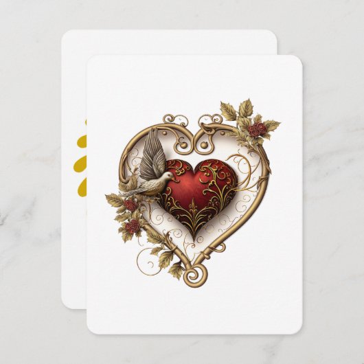 Carte De Correspondance Belle Saint Valentin Salutation (Devant / Derrière)