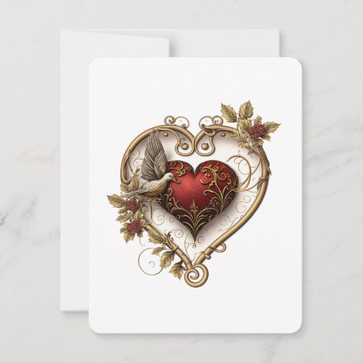 Carte De Correspondance Belle Saint Valentin Salutation (Devant)