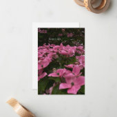 Carte De Correspondance Belles Fleurs de Dogwood Rose (Devant/Arrière en situation)