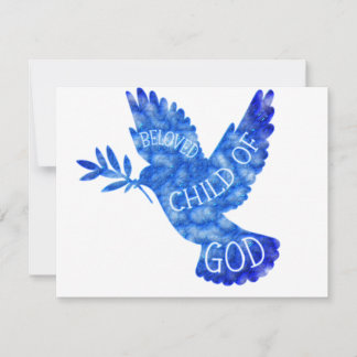 Carte De Correspondance Beloved Child of God Dove Baby Design