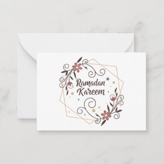 Carte De Correspondance Bénédictions de Ramadan - Décoration élégante